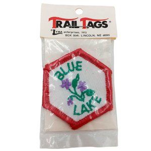 Blue Lake Patch 1972 Hat Shirt Travel New Old Stock Vintage Trail Tags Souvenir